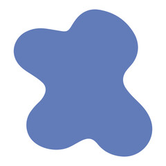 An abstract, irregularly shaped blob with a smooth, fluid form. This versatile design element is ideal for backgrounds, text boxes, overlays, or adding a modern, soft touch to digital graphics.