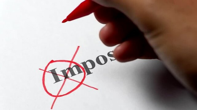 Remove word Impossible to read possible. Concept for self belief, positive attitude and motivation. Hand crosses out part of text on white paper. Motivation concept for business. New idea or plan