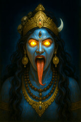 angry indian goddess maa kali