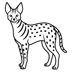 Serval Silhouette Art