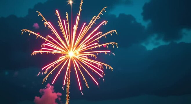 night sky illuminated spectacular display fireworks clouds background resolution image making