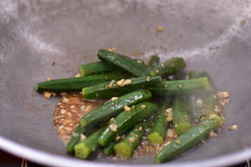 Stir Fried Okra Recipe, Stir-fried Okra with Garlic and Chili - Delicious stir-fried , Okra Stir-Fry: A Vibrant and Healthy Vegetarian Dish