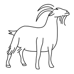 Goat line vector