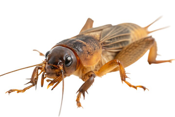brown cricket macro side view