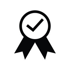 icon quality best with check mark vector design template