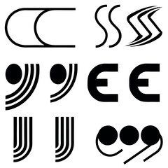 Abstract geometric shapes: bold, black, graphic design elements.