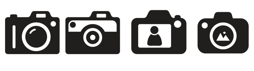 Camera icon set vector  illustration.
