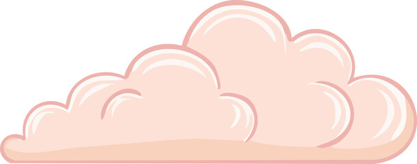 vector illustration of a pink cloud