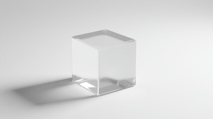 Fototapeta premium Transparent Glass Cube Mockup