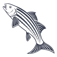 Fototapeta premium Underwater cartoon fish vector illustration for aquarium and ocean wildlife