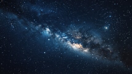 Obraz premium Galactic Guidance: Cassiopeia Constellation Illuminating the Night Sky Amidst the Milky Way's Celestial Band