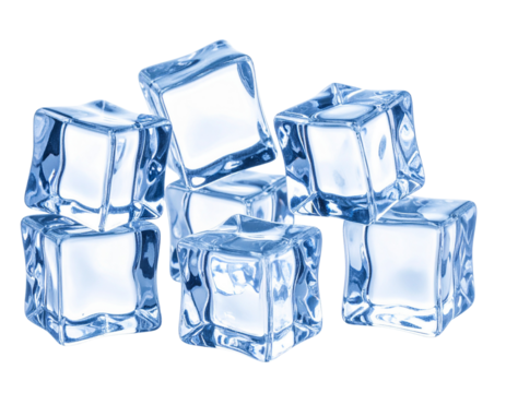  Abstract Floating Ice Cubes with Light Refraction