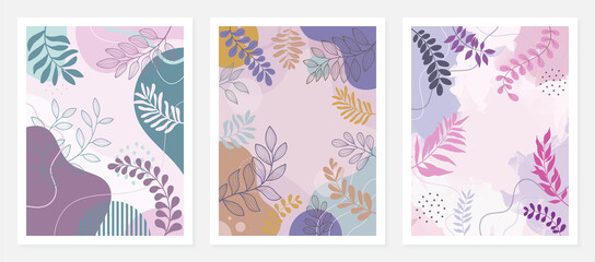 Spring background with beautiful. Hand drawn colourful art background design.