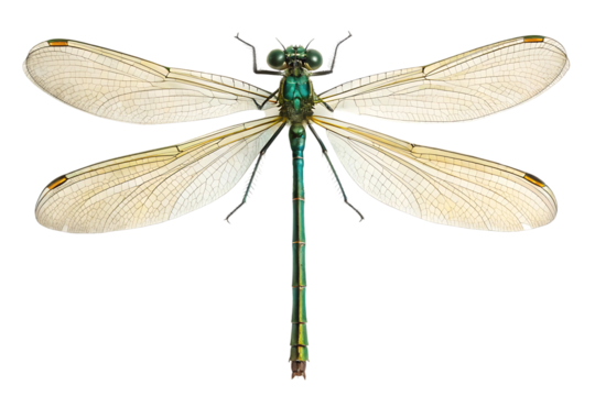 Dragonfly with green body shine