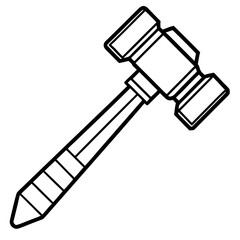 Simple Hammer Contour Illustration