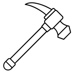 Simple Hammer Contour Illustration