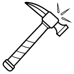 Simple Hammer Contour Illustration