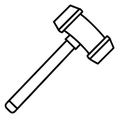 Simple Hammer Contour Illustration