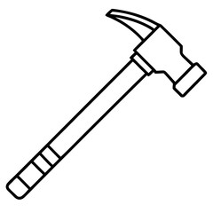 Simple Hammer Contour Illustration