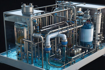 Complex water purification system filtering and purifying water