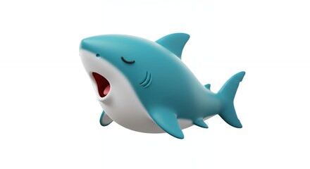 Obraz premium Friendly cartoon shark illustration