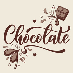 Happy Chocolate Day Typography Vector – Holiday Quote for Celebration