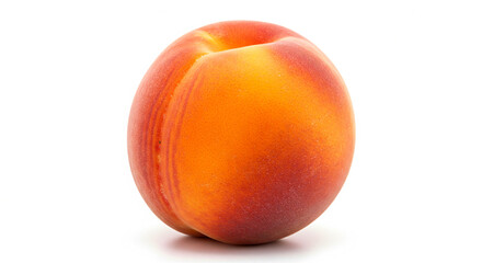 pink Peach with water on white background isolated