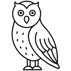 Snow Owl Vector Drawing