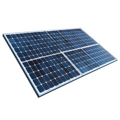 hyper realistic rectangular solar panel blue photovoltaic cells isolated, pure white background subtle soft shadow clean studio lighting digital graphic wallpaper mockup element texture background pho