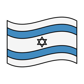 israeli flag vector icon element illustration