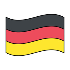 german flag vector icon element illustration