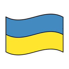 ukraine flag vector icon element illustration