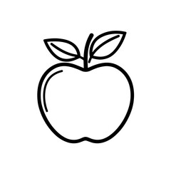 Autumn harvest icons in black line style, fruits and vegetables set