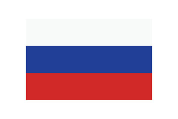 russia national simple flag, russian state flag vector illustration