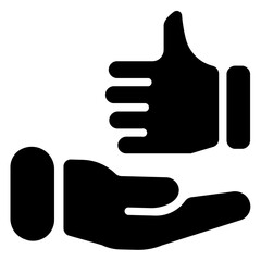 Sign Language Icon in Solid Style