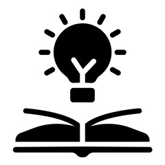 Learning Icon in Solid Style