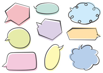 手描き風の吹き出し素材