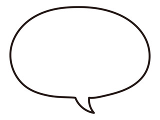 シンプルな吹き出しのベクターイラスト。単品、フレーム、枠、ふきだし