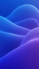 Abstract image showing curved forms in shades of blue and purple with soft gradients and subtle lighting effects