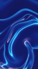 Abstract wavy pattern displays a textured dark blue backdrop with lighter blue glowing lines flowing across the image