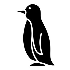 Minimalist Penguin Icon Design: Antarctic Bird Symbol