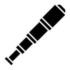 Telescope Black Silhouette Icon