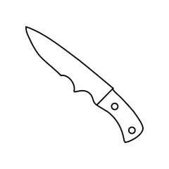 Knife icon vector. Hunting knife illustration sign. Military knife communication symbol. Cold weapon web icon.
