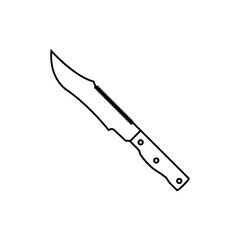 Knife icon vector. Hunting knife illustration sign. Military knife communication symbol. Cold weapon web icon.