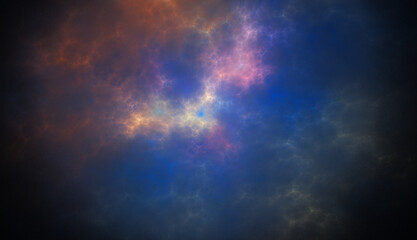 Fractal colored abstract on black background