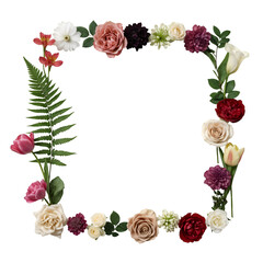 Floral square frame