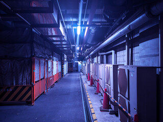 Construction site in back alley