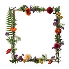 Square floral frame