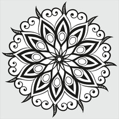  Vector doodle mandala . Ornamental luxury mandala Mandala Line Illustration . various mandala . Mandala Pattern Designs . Henna mandala. Mehndi style. Decorative pattern in oriental style.