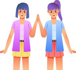 Friendship Cartoon Illustration